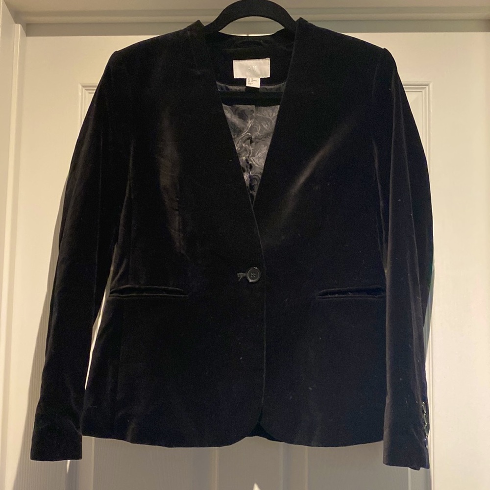 Black velour blazer